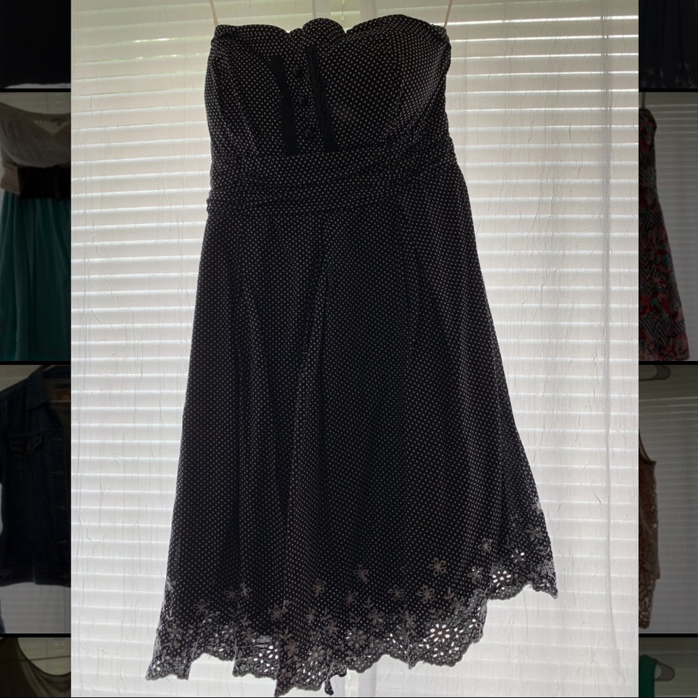 Black lace flower dress